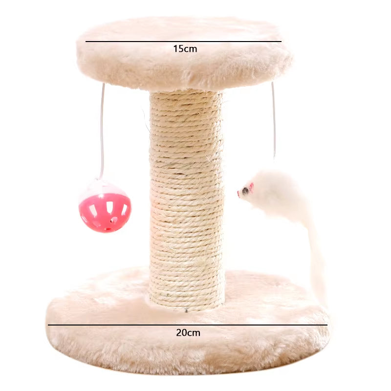 Indoor Cat Scratching Post Sisal Cat Scratcher Interactive Pet Toys for Cats Kitten Playing Toys Cat Tree Toys Pet Supplies