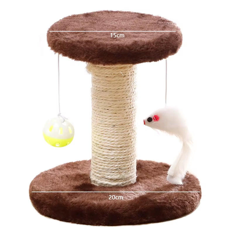 Indoor Cat Scratching Post Sisal Cat Scratcher Interactive Pet Toys for Cats Kitten Playing Toys Cat Tree Toys Pet Supplies