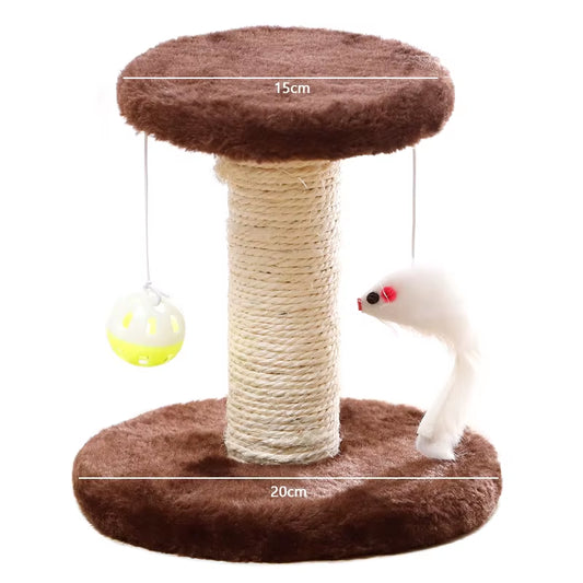 Indoor Cat Scratching Post Sisal Cat Scratcher Interactive Pet Toys for Cats Kitten Playing Toys Cat Tree Toys Pet Supplies