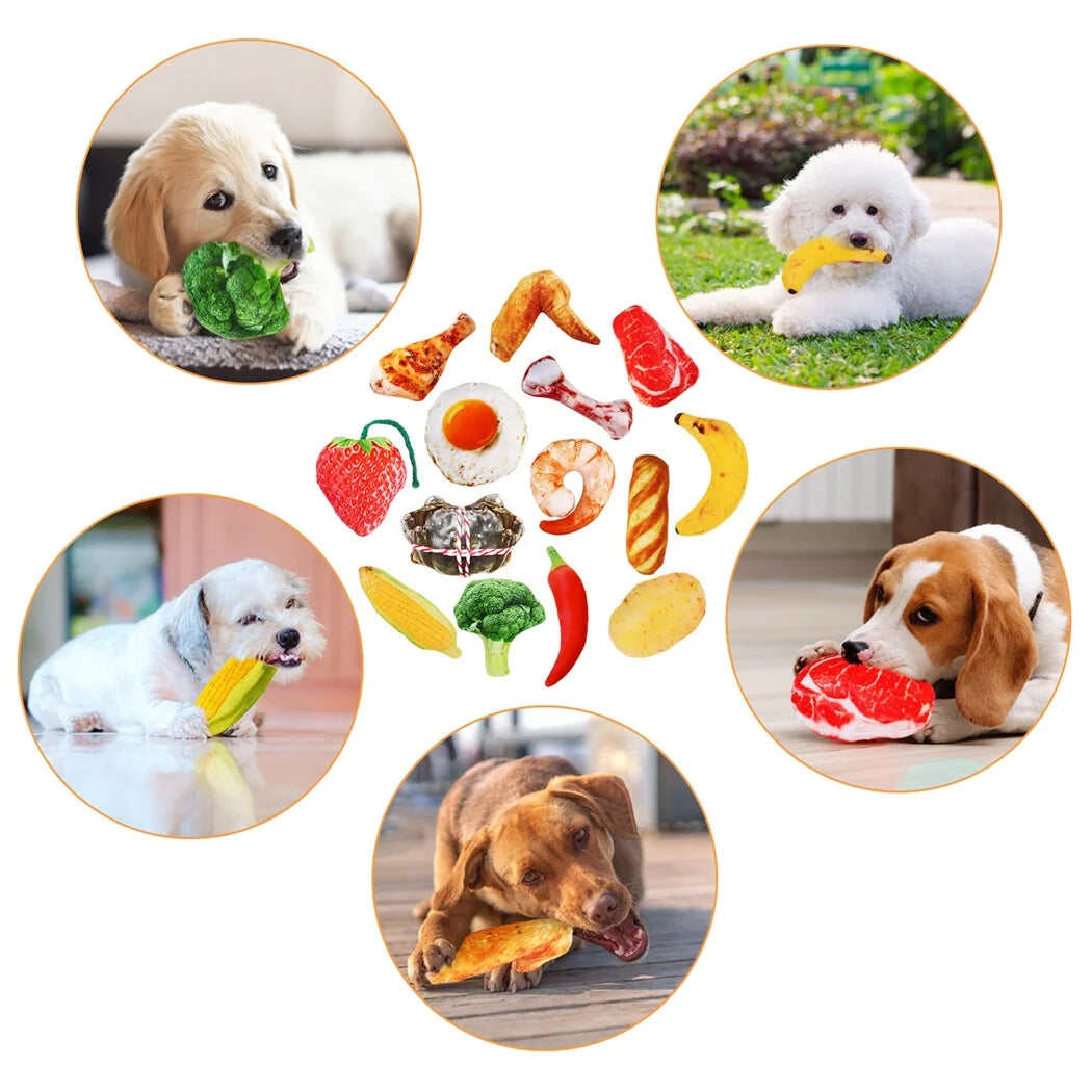 Dog Squeaky Toys Puppy Chew Toys Plush Dog Toys for Small/Medium Dogs, 14PCS