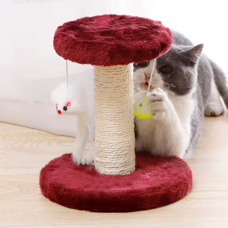 Indoor Cat Scratching Post Sisal Cat Scratcher Interactive Pet Toys for Cats Kitten Playing Toys Cat Tree Toys Pet Supplies