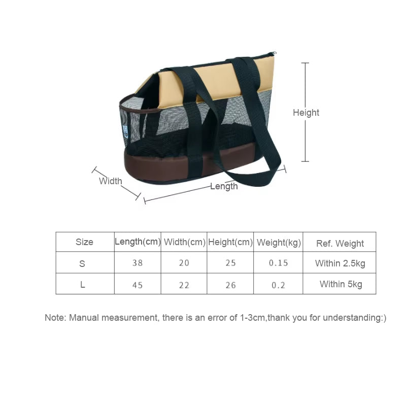 Breathable Small Pet Carrier Summer Pet Dog Carrier Portable Pet Carrier Shoulder Bag Black Cat Dog Carrier Bags for Small Dogs