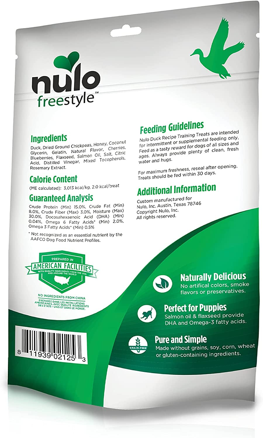 Freestyle Duck Flavor Healthy Dog and Puppy Training Treats, 4 Ounce Pouch