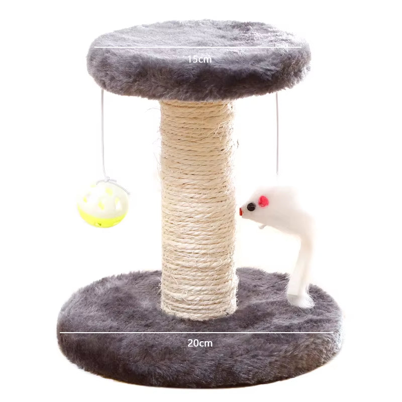 Indoor Cat Scratching Post Sisal Cat Scratcher Interactive Pet Toys for Cats Kitten Playing Toys Cat Tree Toys Pet Supplies