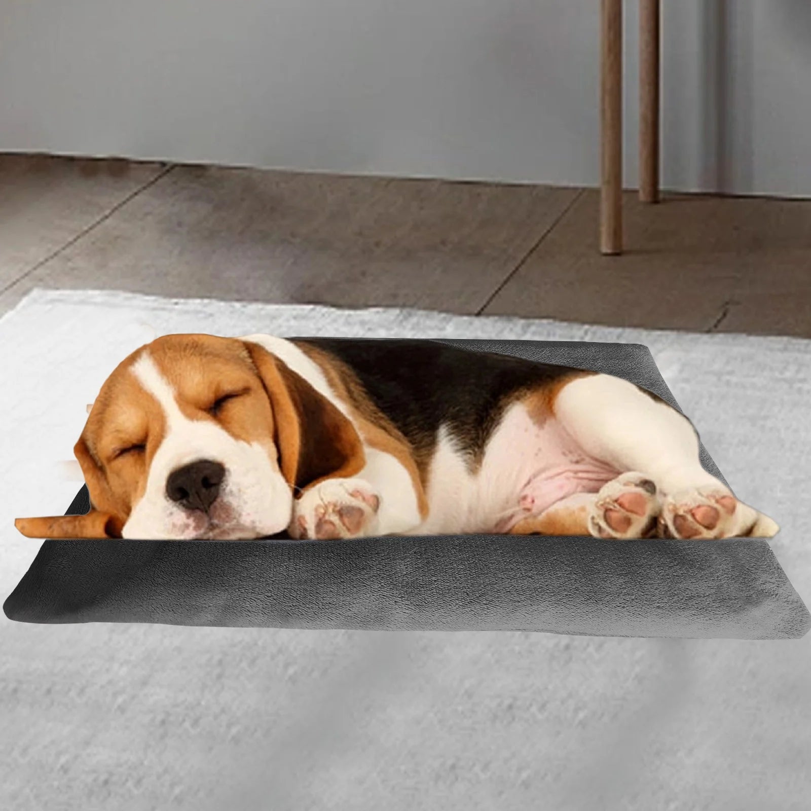 Dog Bed Self-Warming,Orthopedic Crate Foam Plush Bed for Small Puppy Stage Dogs,Machine Washable,Available on Both Sides,Nonskid Bottom,Comfy Anxiety Pet Cat Bed Mat