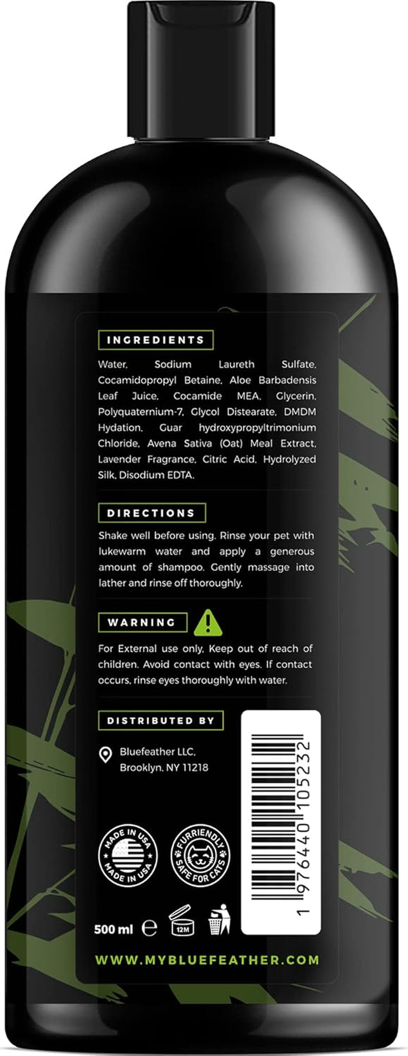 Lavender Oatmeal 2 in 1 Dog Shampoo and Conditioner for Dry Itchy Sensitive Skin - Moisturizing Hypoallergenic Shampoo - Oatmeal Wash with Aloe for Any Pet Dog Puppy or Cat 16.9 Fl Oz (Pack of 1)