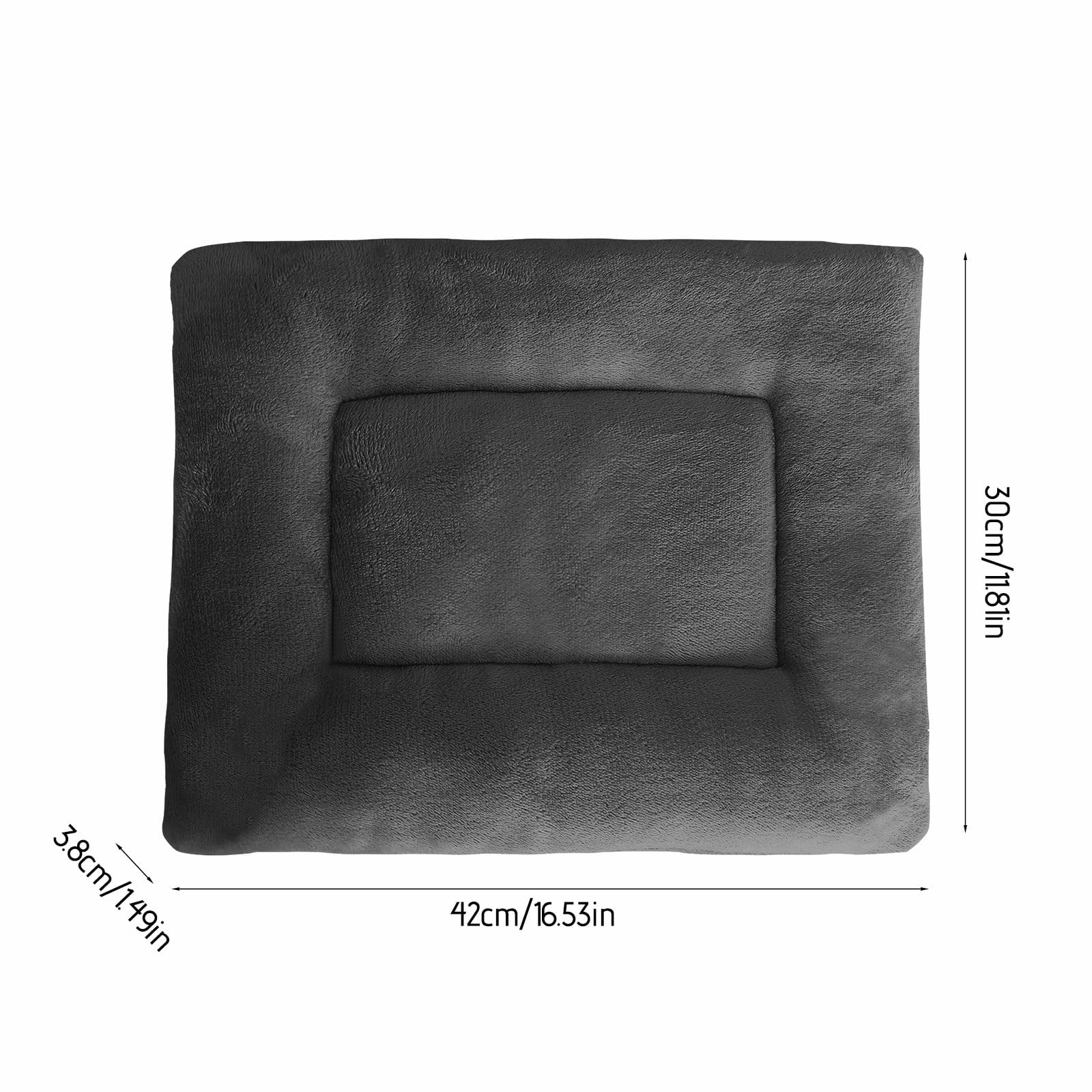 Dog Bed Self-Warming,Orthopedic Crate Foam Plush Bed for Small Puppy Stage Dogs,Machine Washable,Available on Both Sides,Nonskid Bottom,Comfy Anxiety Pet Cat Bed Mat