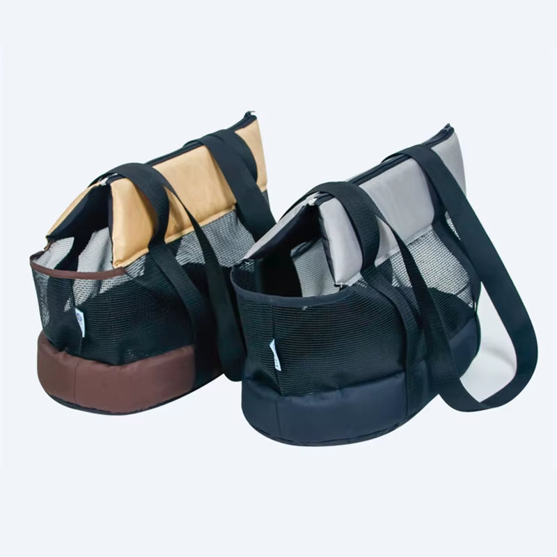 Breathable Small Pet Carrier Summer Pet Dog Carrier Portable Pet Carrier Shoulder Bag Black Cat Dog Carrier Bags for Small Dogs