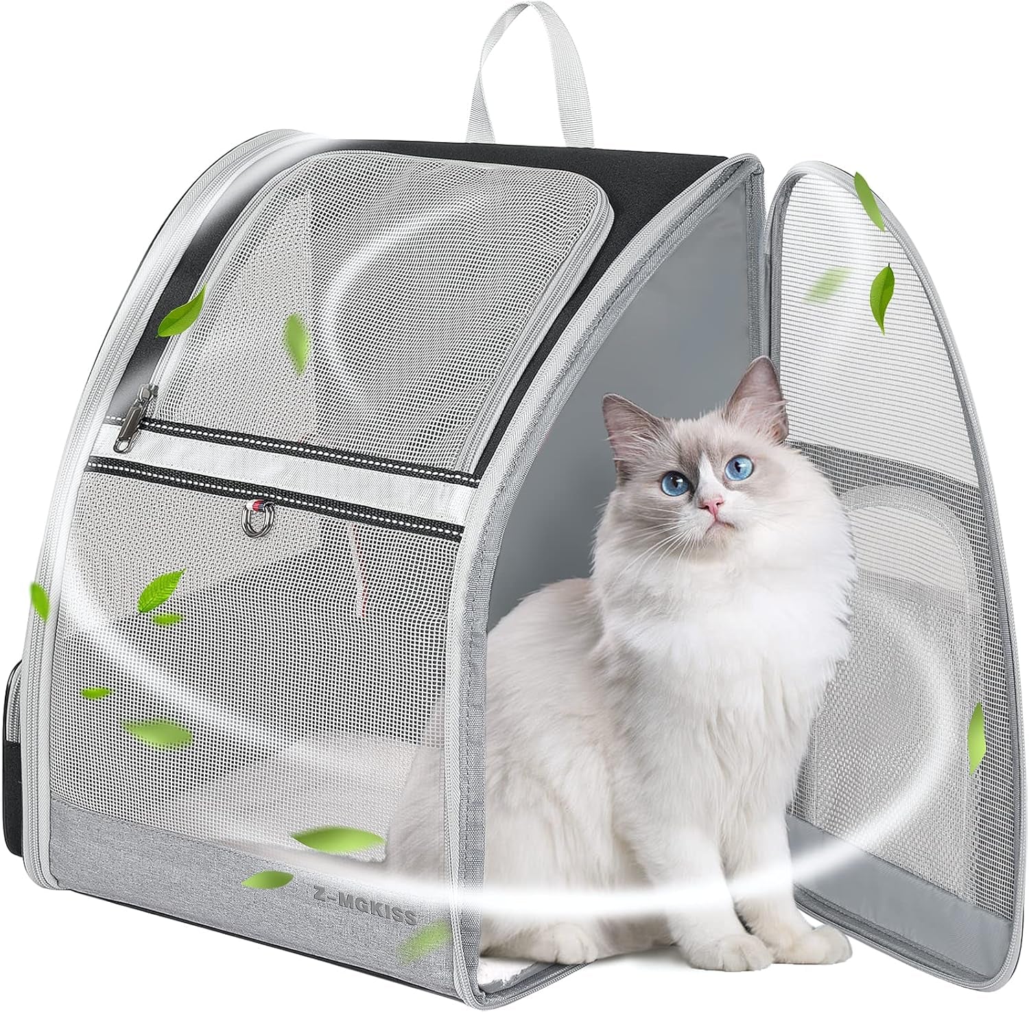 Cat Backpack, Pet Carrier Backpack for Medium Small Cats Dogs, Airline Approved Collapsible Ventilated Safety Strap Buckle Support Design, Pet Backpack for Travel, Hiking, Walking Outdoor